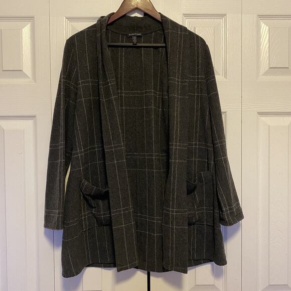 womens Eileen Fisher Gray open front cardigan size small - Picture 1 of 10